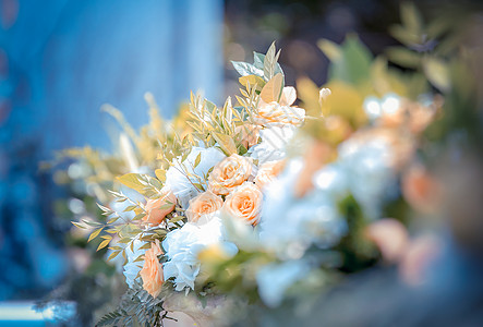 玫瑰花瓣婚礼手捧花背景