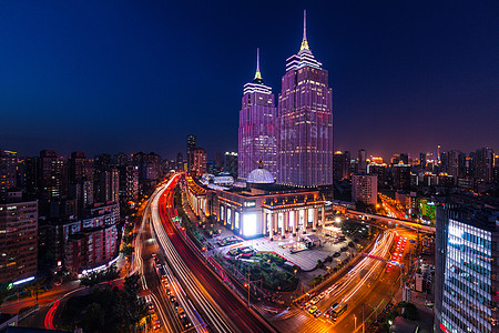 上海环球港动感夜景背景