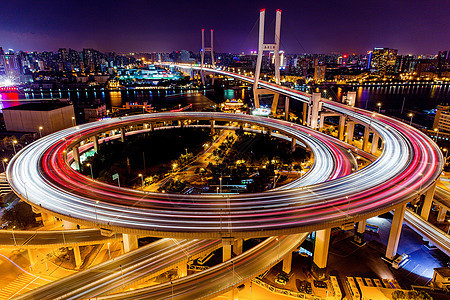 上海南浦大桥夜景背景图片