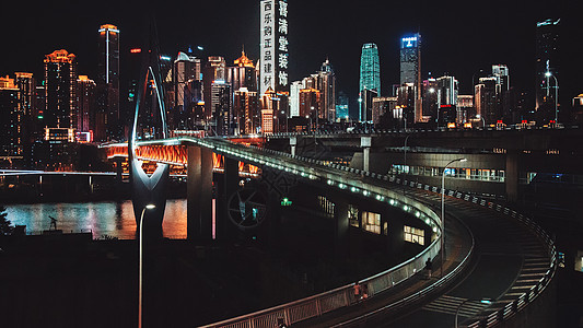 重庆解放碑夜景背景图片