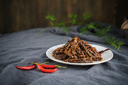 麻辣牛肉干食品牛蝎子高清图片