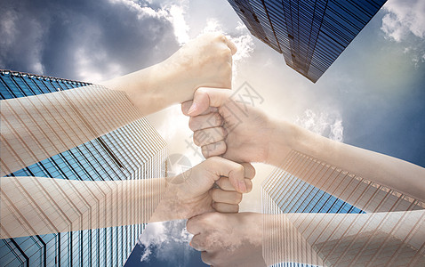 神光棒团队竖起大拇指商务科技素材背景设计图片