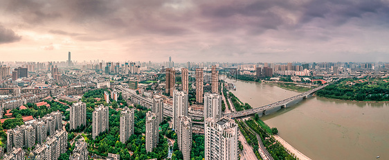 武汉城市风光全景汉江图片