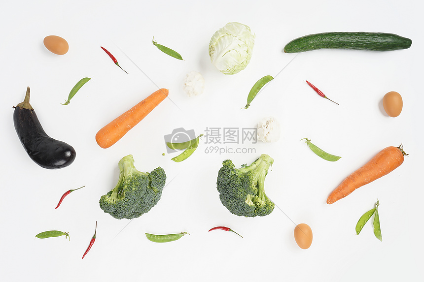 蔬菜摆拍图图片