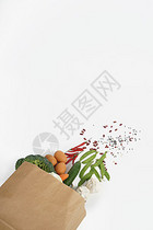 蔬菜在购物袋中图片