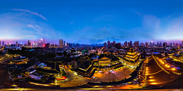 上海城隍庙全景夜景背景图片