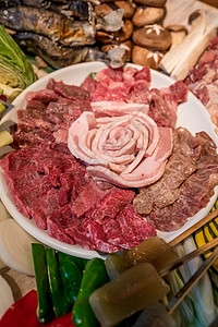 日式烧烤材料肉类图片