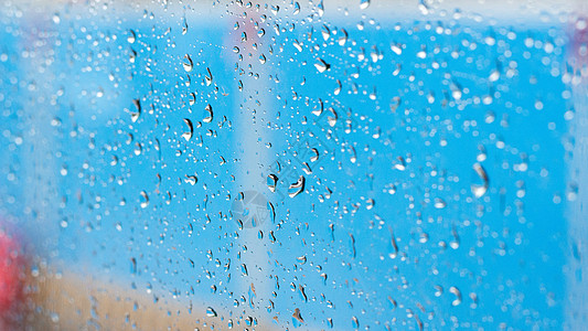 雨天 窗外车窗上的水珠背景