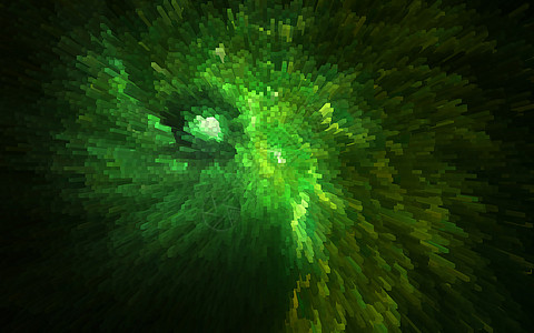 三维立体绿色渐变科技感马赛克图片