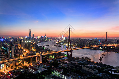 杨浦大桥夜色图片