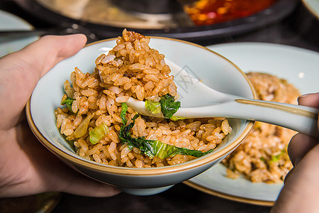 聚餐米饭特色牛杂炒饭背景