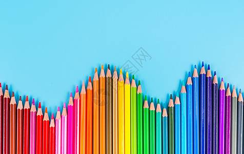 彩色铅笔造型背景图片