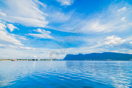 滇池海岸湖面高清图片