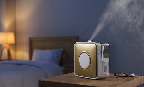 卧室空气净化器静物图片