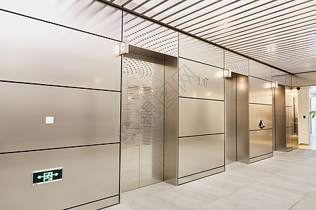 长廊商务中心电梯楼高清图片