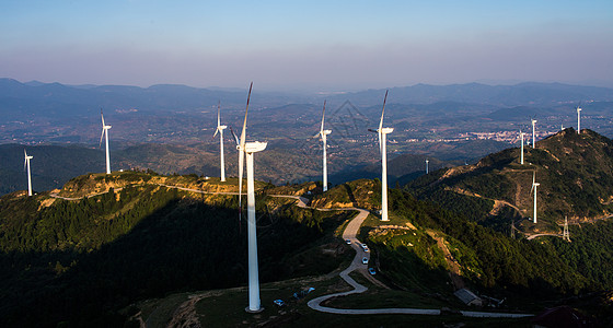 风机背景武汉仙居顶风力发电场背景