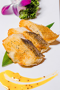 香煎银鳕鱼法国银鳕鱼高清图片