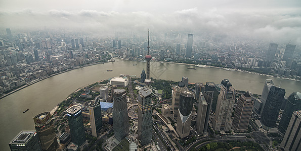 鸟瞰园林上海中心俯瞰背景