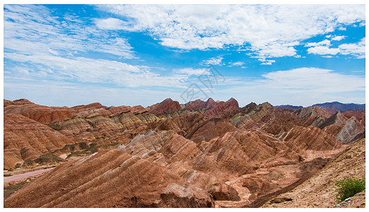 地质地貌壮美的张掖七彩丹霞地貌背景