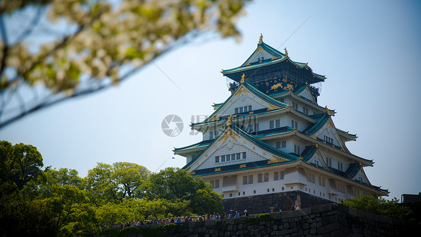 日本大阪城天守阁风貌图片