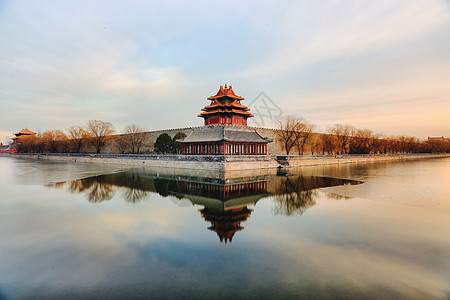 北京角楼中国护城河高清图片