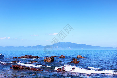 深圳大鹏蓝色的海景图片