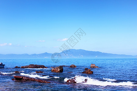 深圳大鹏蓝色的海景图片