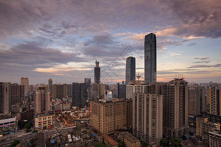 长沙风光晚霞九龙仓背景