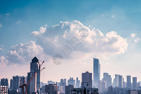 武汉早晨蓝天白云图片