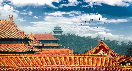 北京故宫紫禁城背景图片