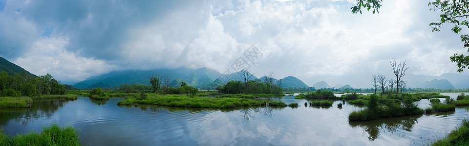 神农架风景大九湖湿地旅游风景背景