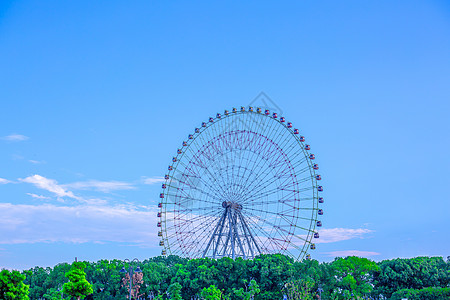 苏州古镇苏州摩天轮公园背景