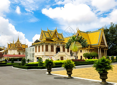 柬埔寨金边大王宫背景