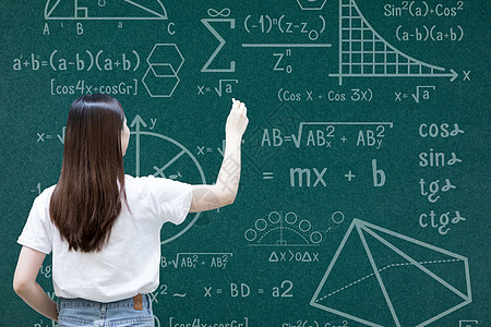 正在解题的学生图片素材