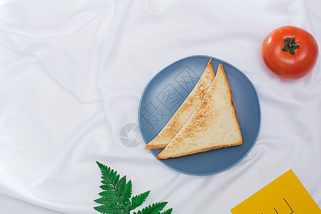 INS风格白底早餐三明治素材图片图片