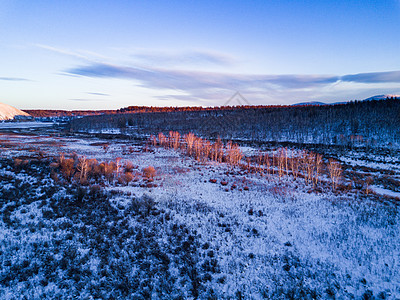 航拍阿尔山冰雪荒原背景图片