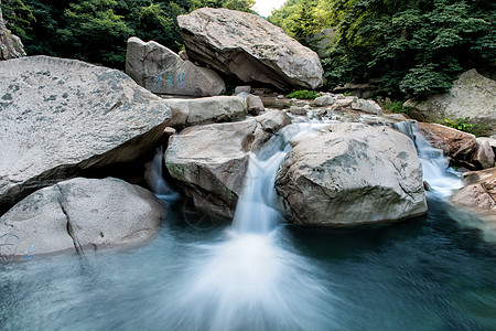 青岛崂山慢门溪流唯美图片背景