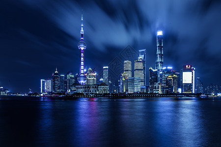 上海大气城市夜景陆家嘴背景图片