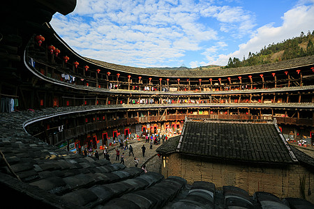 福建土楼背景图片