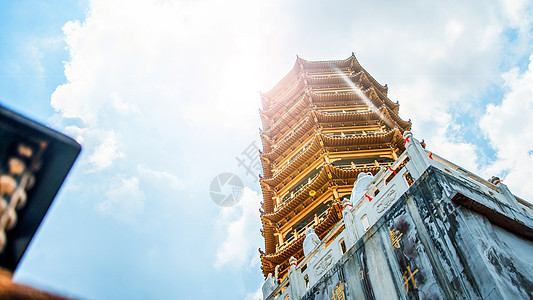 惠州象头山明珠禅寺舍利塔背景图片