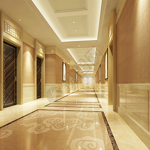 高档的走廊大厅效果图图片