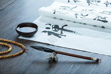 毛笔书法传统文化素材图片