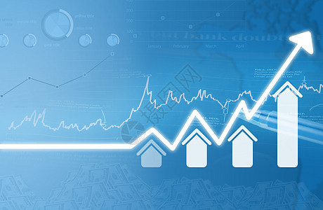 房产股市房业统计背景图片