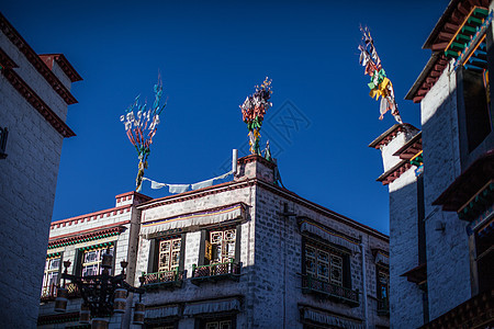 西藏拉萨八角街建筑背景图片