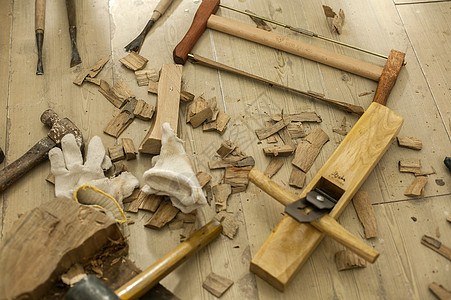木匠工具刨子木锯子高清图片