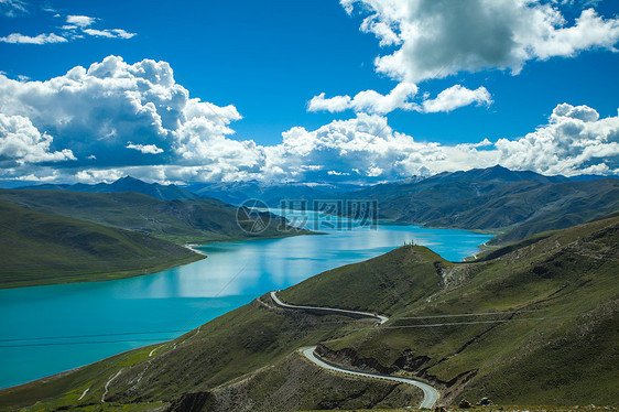 西藏羊湖天路羊卓雍措美景图片