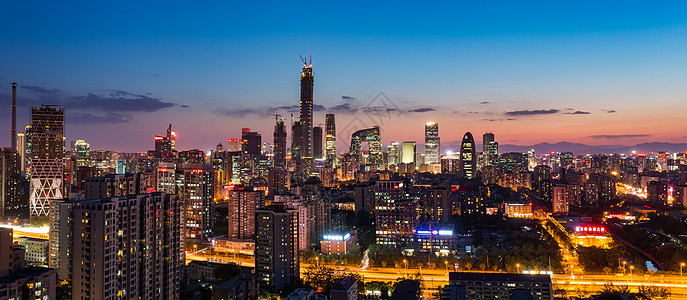 都市马路北京城市风光建筑繁华CBD国贸背景