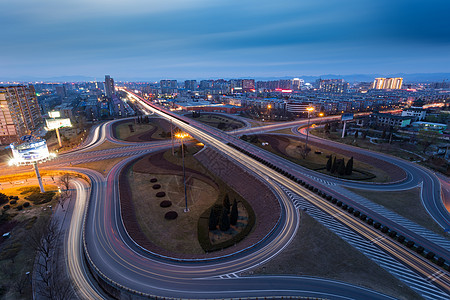 城市夜晚道路北京城市夜景风光立交桥背景