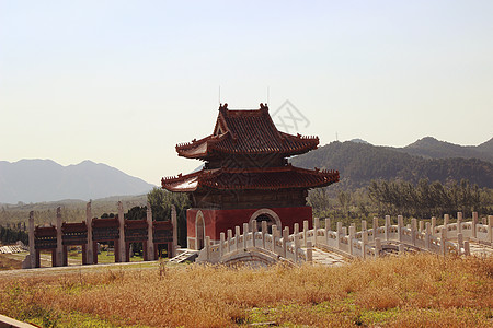 中轴对称清东陵中轴线上的建筑背景