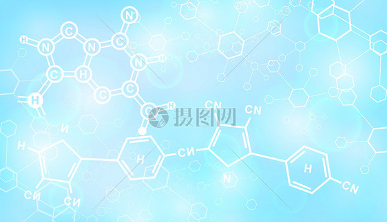 医疗科技分子背景图片